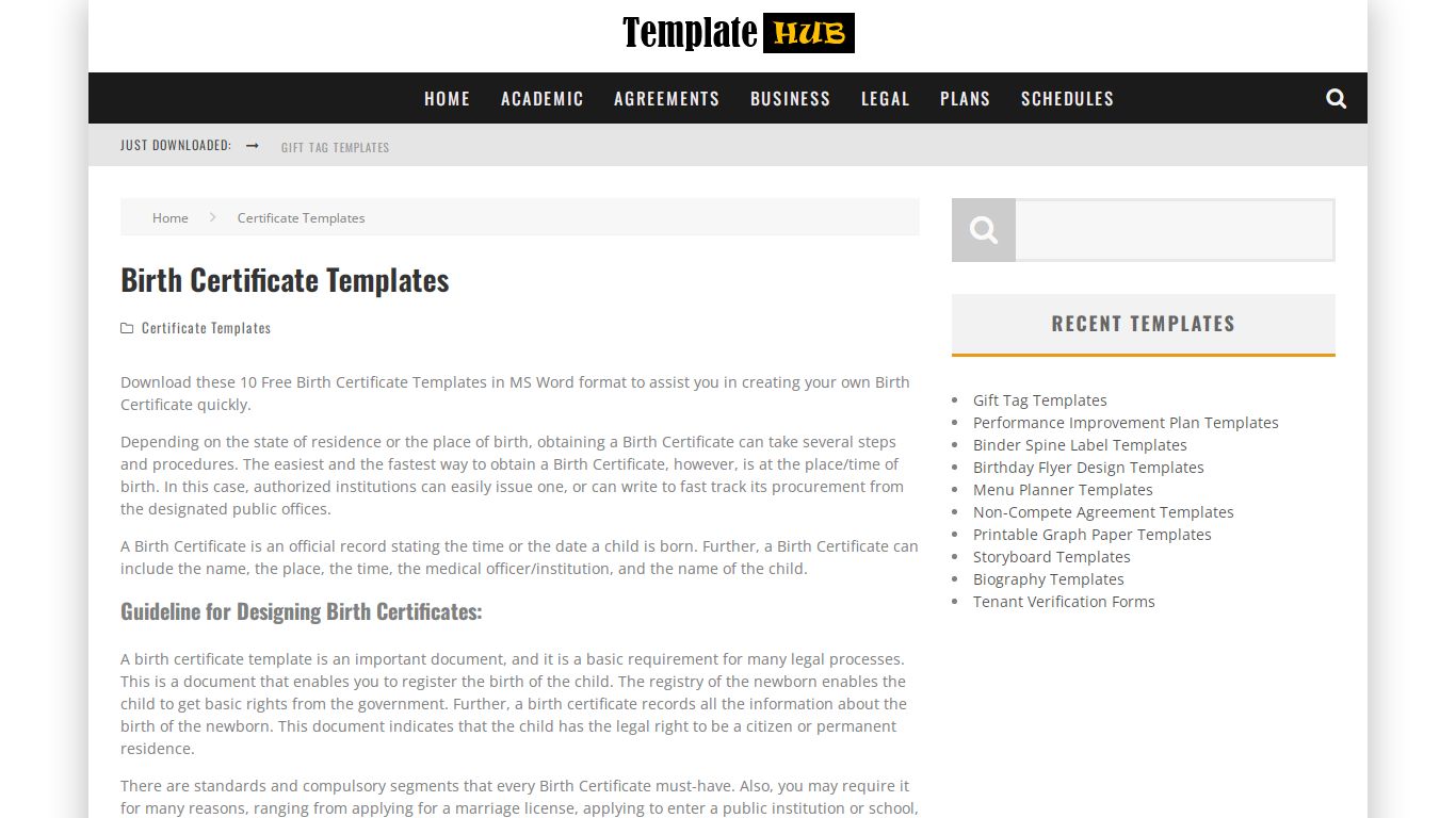 10 Free Birth Certificate Templates in MS Word Format